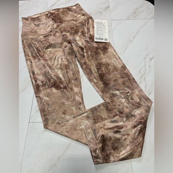 NWT Lululemon Align High Rise Pant 25 in Diamond Dye Foil Dot Shine Size 6 - Picture 4 of 10